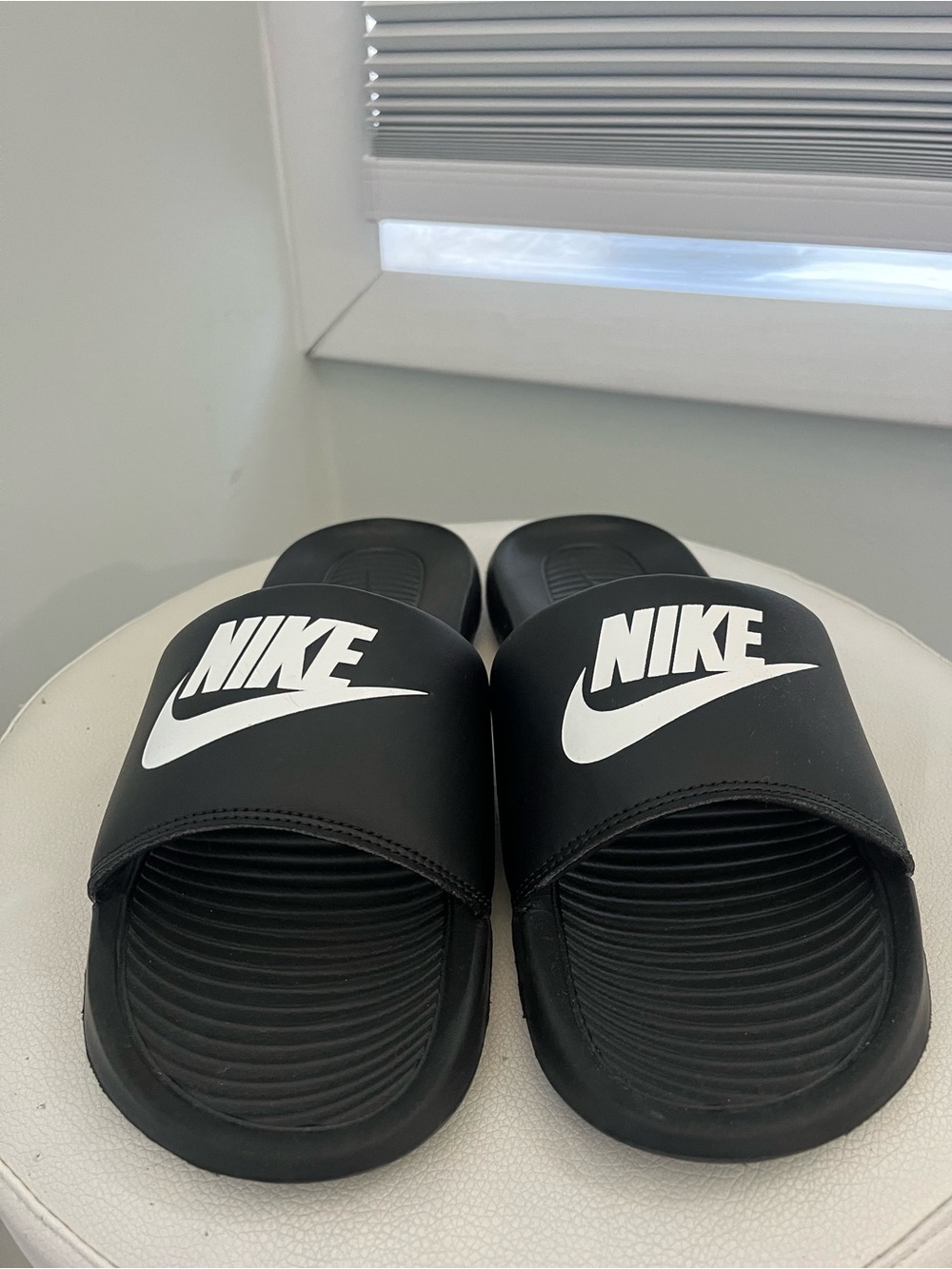 Nike Black Slide Sandals with White Logo Men's Slides